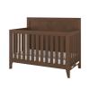 Child Craft Kieran 4-in-1 Convertible Baby Crib, Wooden Nursery Furniture Converts to Toddler Bed Daybed & Full-Size Bed, Adjustable Mattress Heights, Non-Toxic Baby Safe Finish, Toasted Chestnut | 4-in-1 Crib, Non-Toxic Baby Safe, Adjustable