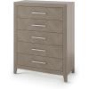 Child Craft Kieran 5 Drawer Chest for Nursery or Bedroom, Plenty of Storage, Anti-Tip Kit Included to Prevent Tipping, Non-Toxic, Baby Safe Finish (Toasted Chestnut)(Crescent Gray)