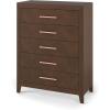 Child Craft Kieran 5 Drawer Chest for Nursery or Bedroom, Plenty of Storage, Anti-Tip Kit Included to Prevent Tipping, Non-Toxic, Baby Safe Finish (Toasted Chestnut)(Toasted Chestnut)