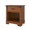 Child Craft Redmond 1 Drawer Nightstand for Nursery or Bedroom, Large Storage Drawer, Made of Sturdy Pinewood, Non-Toxic, Baby Safe Finish (Coach Cherry)(Brown)