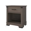Child Craft Redmond 1 Drawer Nightstand for Nursery or Bedroom, Large Storage Drawer, Made of Sturdy Pinewood, Non-Toxic, Baby Safe Finish (Coach Cherry)(Grey)