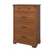 Child Craft Redmond 4 Drawer Chest for Nursery or Bedroom, Plenty of Storage, Anti-Tip Kit Included to Prevent Tipping, Non-Toxic, Baby Safe Finish (Coach Cherry)(Brown)