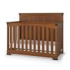 Child Craft Redmond 4-in-1 Convertible Baby Crib, Wood Nursery Furniture Converts to Toddler Bed, Daybed & Full Bed, Adjustable Mattress Heights, Rustic Style, Non-Toxic Baby Safe Finish, Dapper Gray | 4-in-1 Crib, Baby Safe Finish, Non-Toxic, Adjustable(Coach Cherry)