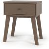 Child Craft SOHO 1 Drawer Nightstand for Nursery or Bedroom, Large Storage Drawer, Made of Sturdy Pinewood, Non-Toxic, Baby Safe Finish (Ebony)(Dusty Heather)