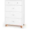 Child Craft SOHO 4 Drawer Chest for Nursery or Bedroom, Plenty of Storage, Anti-Tip Kit Included to Prevent Tipping, Non-Toxic, Baby Safe Finish (Dusty Heather)(White/Natural)