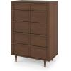 Child Craft Surrey Hill 5 Drawer Chest for Nursery or Bedroom, Plenty of Storage, Anti-Tip Kit Included to Prevent Tipping, Non-Toxic, Baby Safe Finish (Lunar Gray)(Toasted Chestnut)