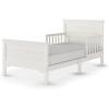 Child Craft Woodland Flat Top Toddler Bed for Kids with Guard Rails, Low to Ground Design, Made of Pinewood, Featuring Clean Lines to Match Any Décor (Brushed Pebble)(Brushed Cotton)