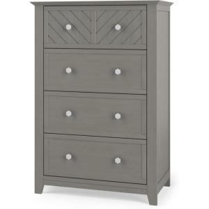 Child Craft Atwood 4-Drawer Dresser for Nursery or Bedroom, Plenty of Storage, Anti-Tip Kit Included to Prevent Tipping, Non-Toxic, Baby Safe Finish (Lunar Gray)