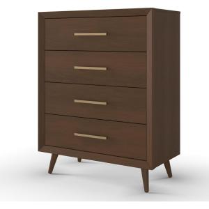 Child Craft Cranbrook 4 Drawer Dresser for Nursery or Bedroom, Plenty of Storage, Anti-Tip Kit Included to Prevent Tipping, Non-Toxic, Baby Safe Finish (Lunar Gray)(Toasted Chestnut Brown)