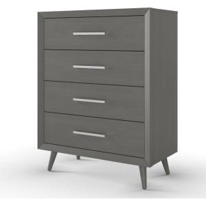Child Craft Cranbrook 4 Drawer Dresser for Nursery or Bedroom, Plenty of Storage, Anti-Tip Kit Included to Prevent Tipping, Non-Toxic, Baby Safe Finish (Lunar Gray)(Lunar Gray)