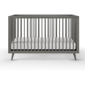 Child Craft Cranbrook 4-in-1 Convertible Crib, Baby Crib Converts to Day Bed, Toddler Bed and Full Size Bed, 3 Adjustable Mattress Positions, Non-Toxic, Baby Safe Finish (Lunar Gray)