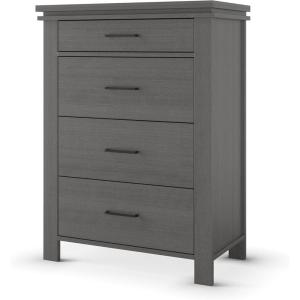 Child Craft Denman 4 Drawer Chest for Nursery or Bedroom, Plenty of Storage, Anti-Tip Kit Included to Prevent Tipping, Non-Toxic, Baby Safe Finish (Midnight Gray)(Midnight Gray)