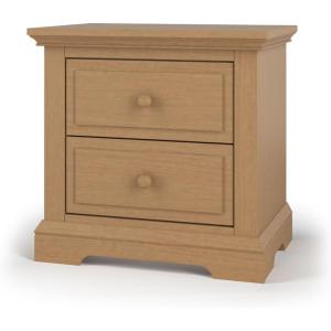 Child Craft Jordyn 2 Drawer Nightstand for Nursery or Bedroom, Large Storage Drawers, Made of Sturdy Pinewood, Non-Toxic, Baby Safe Finish (Lunar Gray)(Biscotti)