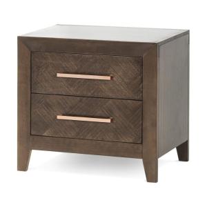Child Craft Kieran 2 Drawer Nightstand for Nursery or Bedroom, Large Storage Drawers, Made of Sturdy Pinewood, Non-Toxic, Baby Safe Finish (Crescent Gray)(Brown)