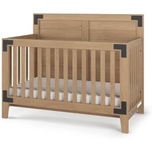 Child Craft Lucas 4-in-1 Convertible Crib, Baby Crib Converts to Day Bed, Toddler Bed and Full Size Bed, 3 Adjustable Mattress Positions, Non-Toxic, Baby Safe Finish (Nutmeg)
