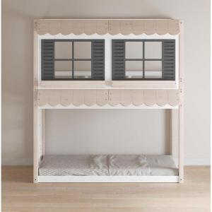Child Craft Modern Farmhouse Twin Over Twin Bunk Bed for Kids, Low Wooden Montessori Bunk Bed, Easy to Access Ladder to Top Bunk, Non-Toxic, Baby Safe Finish(Garden Cottage)