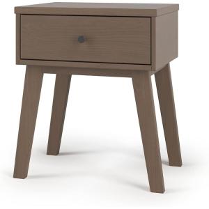 Child Craft SOHO 1 Drawer Nightstand for Nursery or Bedroom, Large Storage Drawer, Made of Sturdy Pinewood, Non-Toxic, Baby Safe Finish (Ebony)(Dusty Heather)