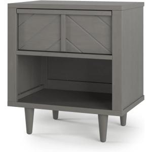 Child Craft Surrey Hill 1 Drawer Nightstand for Nursery or Bedroom, Large Storage Drawer, Made of Sturdy Pinewood, Non-Toxic, Baby Safe Finish (Toasted Chestnut)(Lunar Gray)