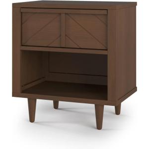 Child Craft Surrey Hill 1 Drawer Nightstand for Nursery or Bedroom, Large Storage Drawer, Made of Sturdy Pinewood, Non-Toxic, Baby Safe Finish (Toasted Chestnut)(Toasted Chestnut)