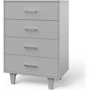 Child Craft Tremont 4 Drawer Chest for Nursery or Bedroom, Plenty of Storage, Anti-Tip Kit Included to Prevent Tipping, Non-Toxic, Baby Safe Finish (Gentle Gray)(Gentle Gray)