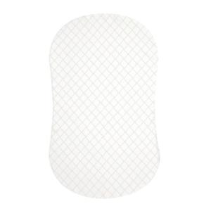 HALO BassiNest Fitted Sheet – 100% Cotton, Soft and Breathable Bassinet Sheet for Babies, 30” x 16” Pre-Shrunk Sheet, Pebble(Nautical Net)