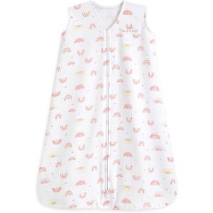 HALO Sleepsack, 100% Cotton Wearable Blanket, Swaddle Transition Sleeping Bag, TOG 0.5, Sunshine Rainbows, Large