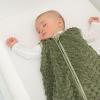 HALO Sleepsack Plush Dot Velboa Wearable Blanket, TOG 1.5(Olive Green Plushy Dot)