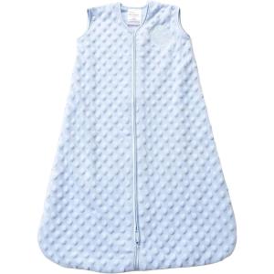 HALO Sleepsack Plush Dot Velboa Wearable Blanket, TOG 1.5(Blue Plushy Dots)