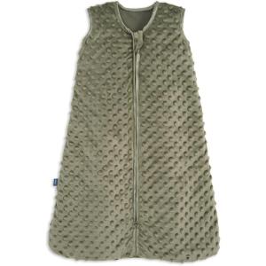 HALO Sleepsack Plush Dot Velboa Wearable Blanket, TOG 1.5(Olive Green Plushy Dot)