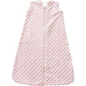HALO Sleepsack Plush Dot Velboa Wearable Blanket, TOG 1.5(Pink Plushy Dots)
