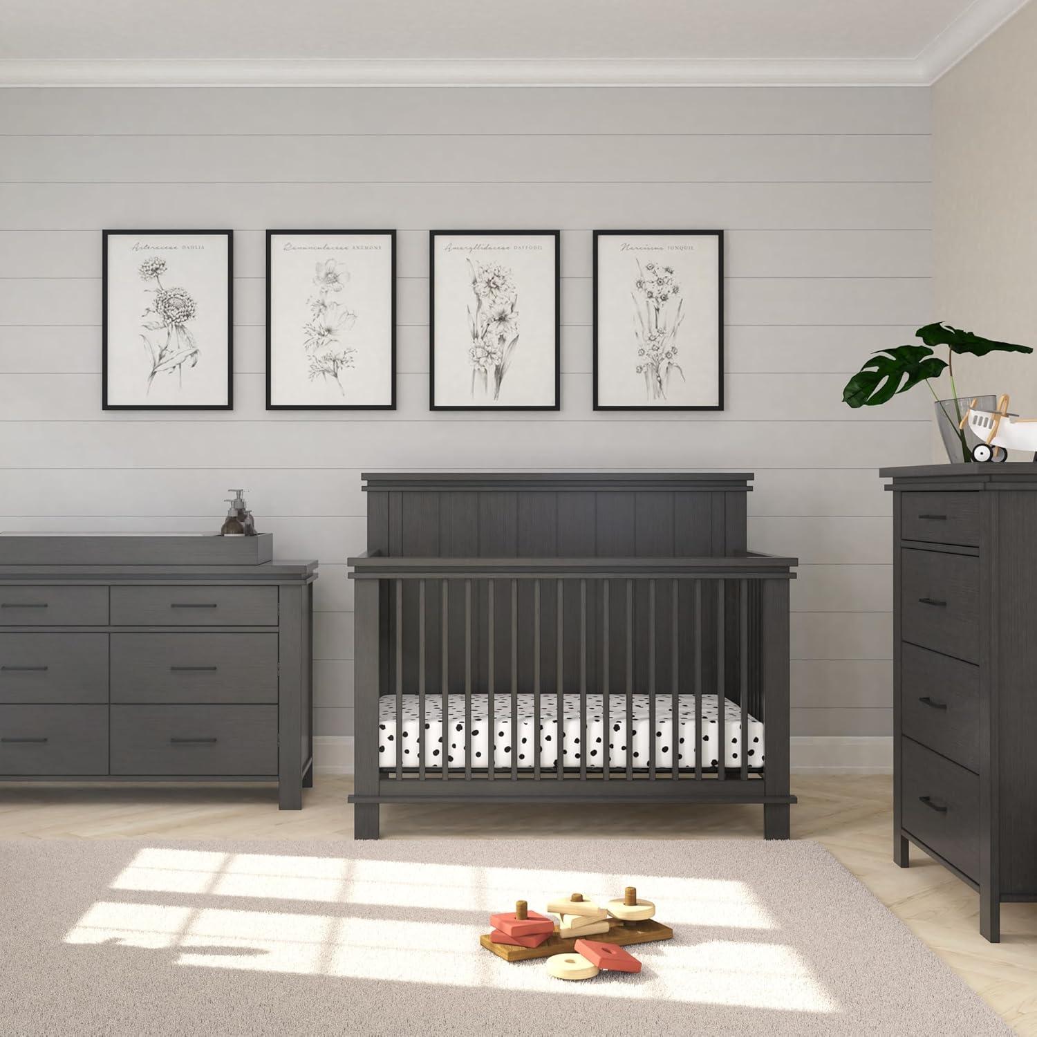 imageChild Craft Universal Changing Table Topper Convert Dresser into a Changing Table Surface Securely Attaches NonToxic Baby Safe Finish Dusty HeatherMidnight Gray