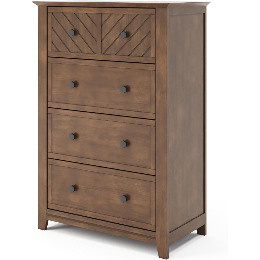 imageChild Craft Atwood 4Drawer Dresser for Nursery or Bedroom Plenty of Storage AntiTip Kit Included to Prevent Tipping NonToxic Baby Safe Finish Cocoa Bean Brown