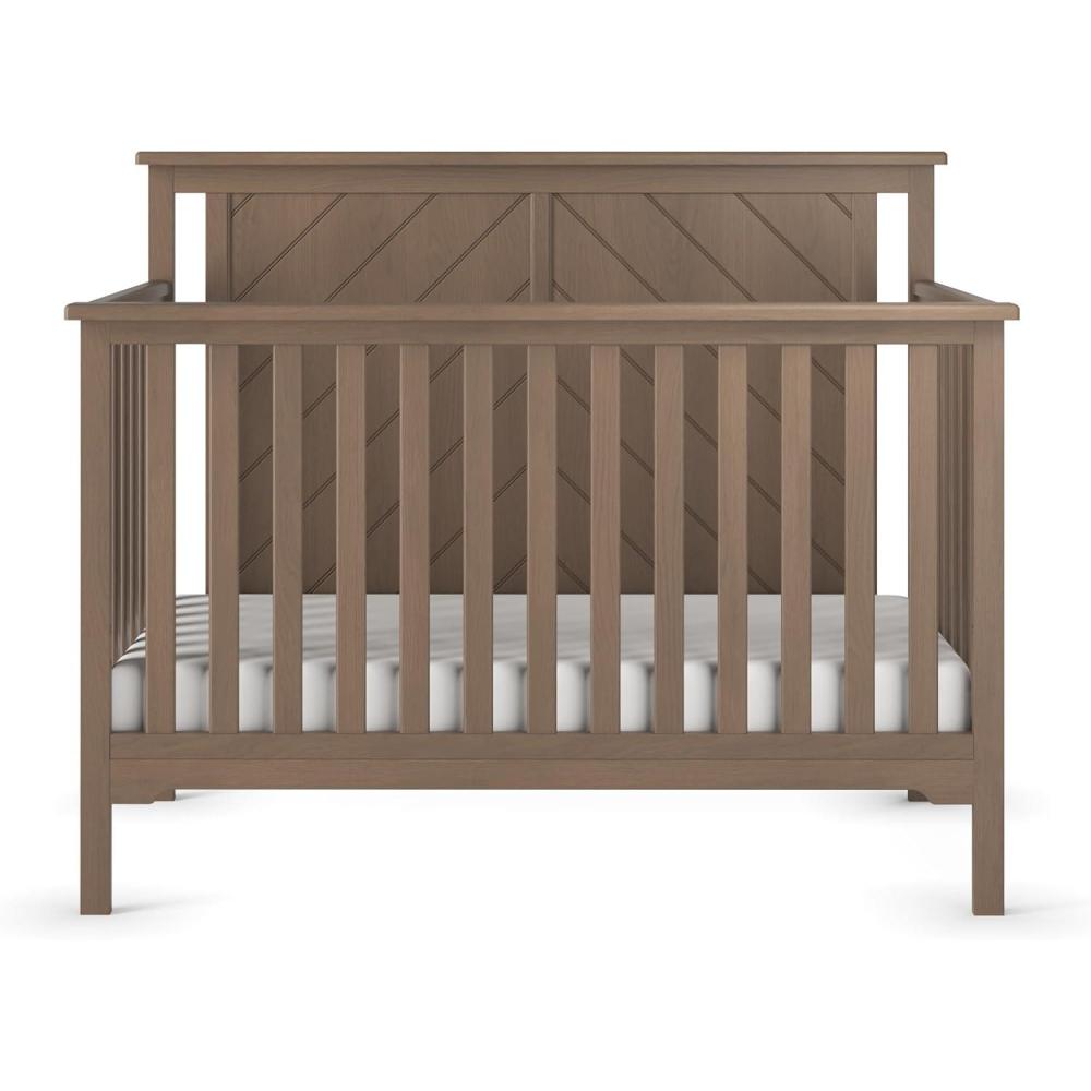 imageChild Craft Hampton Flat Top 4in1 Convertible Crib Baby Crib Converts to Day Bed Toddler Bed and Full Size Bed 3 Adjustable Mattress Positions NonToxic Baby Safe Finish Dusty Heather