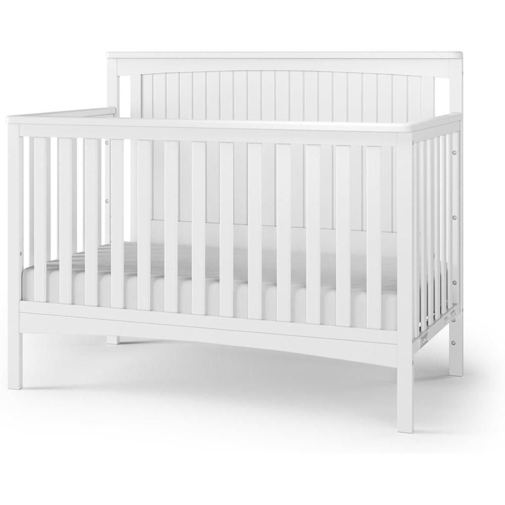 imageChild Craft Scout 4in1 Convertible Crib Baby Crib Converts to Day Bed Toddler Bed and Full Size Bed 3 Adjustable Mattress Positions NonToxic Baby Safe Finish Matte White