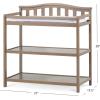 Child Craft Arch Top Infant Changing Table, Water-Resistant Pad and Safety Strap, Anti-Tip Kit Included to Prevent Tipping, Non-Toxic, Baby Safe Finish (Dapper Gray)(Dusty Heather)