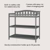 Child Craft Arch Top Infant Changing Table, Water-Resistant Pad and Safety Strap, Anti-Tip Kit Included to Prevent Tipping, Non-Toxic, Baby Safe Finish (Dapper Gray)(Cool Gray)
