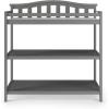 Child Craft Arch Top Infant Changing Table, Water-Resistant Pad and Safety Strap, Anti-Tip Kit Included to Prevent Tipping, Non-Toxic, Baby Safe Finish (Dapper Gray)(Cool Gray)