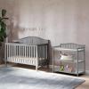 Child Craft Arch Top Infant Changing Table, Water-Resistant Pad and Safety Strap, Anti-Tip Kit Included to Prevent Tipping, Non-Toxic, Baby Safe Finish (Dapper Gray)(Cool Gray)
