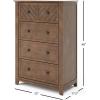 Child Craft Atwood 4-Drawer Dresser for Nursery or Bedroom, Plenty of Storage, Anti-Tip Kit Included to Prevent Tipping, Non-Toxic, Baby Safe Finish (Cocoa Bean Brown)