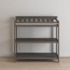 Child Craft Flat Top Infant Changing Table, Water-Resistant Pad and Safety Strap, Anti-Tip Kit Included to Prevent Tipping, Non-Toxic, Baby Safe Finish (Dapper Gray)(Dapper Gray)