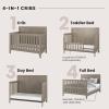 Child Craft Kieran 4-in-1 Convertible Baby Crib, Wooden Nursery Furniture Converts to Toddler Bed Daybed & Full-Size Bed, Adjustable Mattress Heights, Non-Toxic Baby Safe Finish (Crescent Gray) | 4-in-1 Crib, Non-Toxic Baby Safe, Adjustable(Crescent Gray)