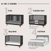 Child Craft SOHO 4-in-1 Convertible Crib, Baby Crib Converts to Day Bed, Toddler Bed and Full Size Bed, 3 Adjustable Mattress Positions, Non-Toxic, Baby Safe Finish (Ebony)