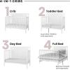 Child Craft Scout 4-in-1 Convertible Crib, Baby Crib Converts to Day Bed, Toddler Bed and Full Size Bed, 3 Adjustable Mattress Positions, Non-Toxic, Baby Safe Finish (Matte White)