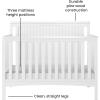 Child Craft Scout 4-in-1 Convertible Crib, Baby Crib Converts to Day Bed, Toddler Bed and Full Size Bed, 3 Adjustable Mattress Positions, Non-Toxic, Baby Safe Finish (Matte White)