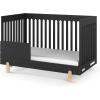 Child Craft Toddler Bed Guard Rail Converts Park Heights 4-in-1 Convertible Crib into Toddler Bed, Made of Pinewood, Non-Toxic Finish (Matte White)(Caviar Black)