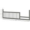 Child Craft Toddler Bed Guard Rail Converts Surrey Hill and Cranbrook 4-in-1 Convertible Cribs into Toddler Bed, Made of Pinewood, Non-Toxic Finish (Lunar Gray)(Lunar Gray)