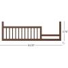 Child Craft Toddler Bed Guard Rail Converts Surrey Hill and Cranbrook 4-in-1 Convertible Cribs into Toddler Bed, Made of Pinewood, Non-Toxic Finish (Lunar Gray)(Toasted Chestnut)