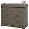 Child Craft Universal Changing Table Topper, Convert Dresser into a Changing Table Surface, Securely Attaches, Non-Toxic, Baby Safe Finish (Dusty Heather)(Dapper Gray)
