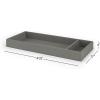 Child Craft Universal Changing Table Topper, Convert Dresser into a Changing Table Surface, Securely Attaches, Non-Toxic, Baby Safe Finish (Dusty Heather)(Lunar Gray)
