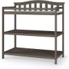 Child Craft Arch Top Infant Changing Table, Water-Resistant Pad and Safety Strap, Anti-Tip Kit Included to Prevent Tipping, Non-Toxic, Baby Safe Finish (Dapper Gray)(Dapper Gray)